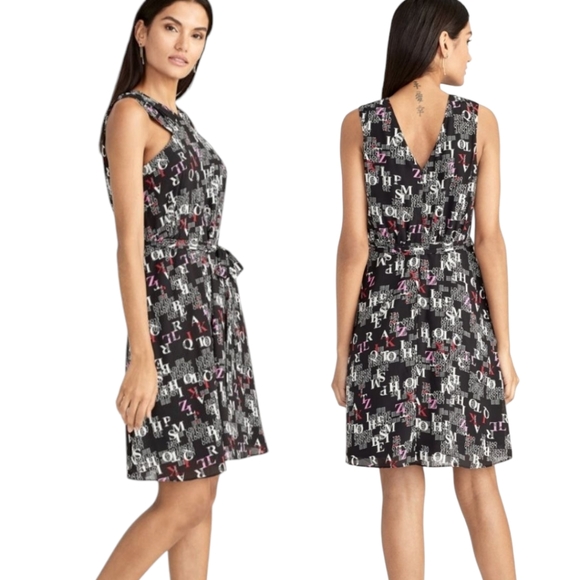 RACHEL ROY🔖NWT! "Print a Line" Halter Dress - Size 14 - Picture 3 of 15